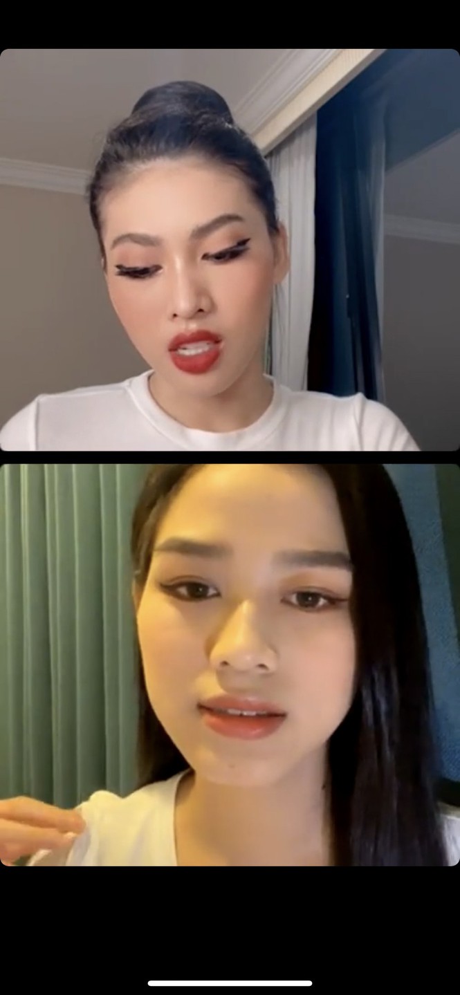 Hoa hậu Đỗ Thị Hà bất ngờ xuất hiện trong buổi livestream của Á hậu Ngọc Thảo