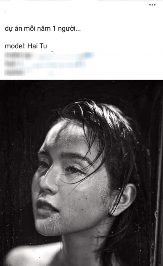 Hải Tú trong bộ ảnh 'ướt át' được đăng tải trên trang cá nhân 1 nhiếp ảnh gia