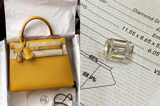 Túi Hermes, kim cương là những món đồ thanh lý gây chú ý của Ngọc Trinh.