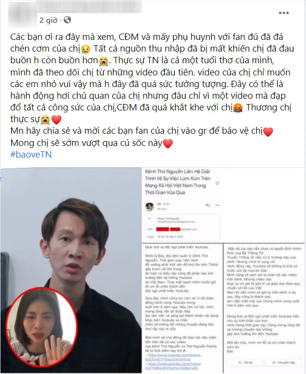 Xuất hiện hàng loạt bài viết bảo vệ Thơ Nguyễn trước ồn ào của nữ YouTuber trong những ngày qua