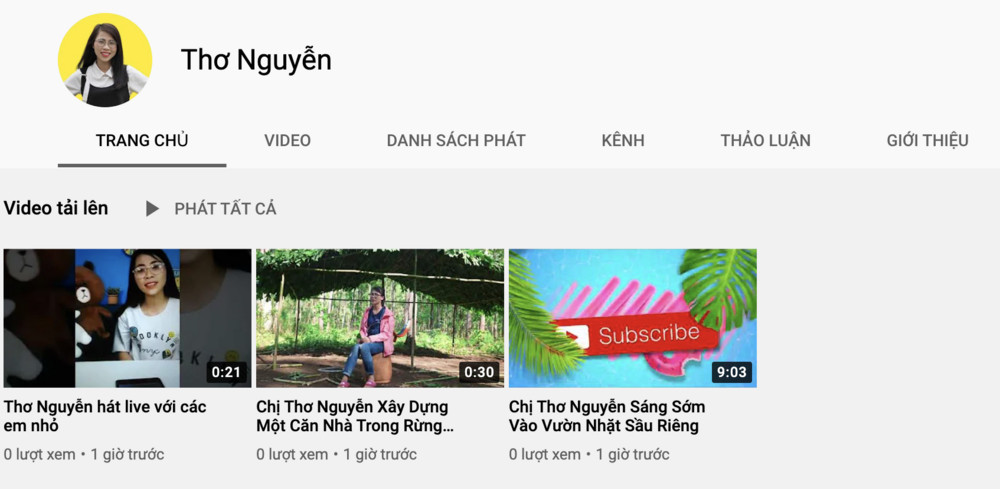 Nội dung của các kênh này đều là re-up các video trước đó của Thơ Nguyễn