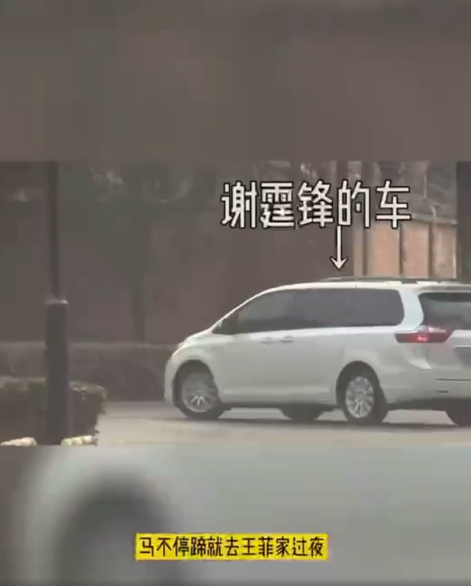 Xe ô tô của Tạ Đình Phong trước nhà của Vương Phi