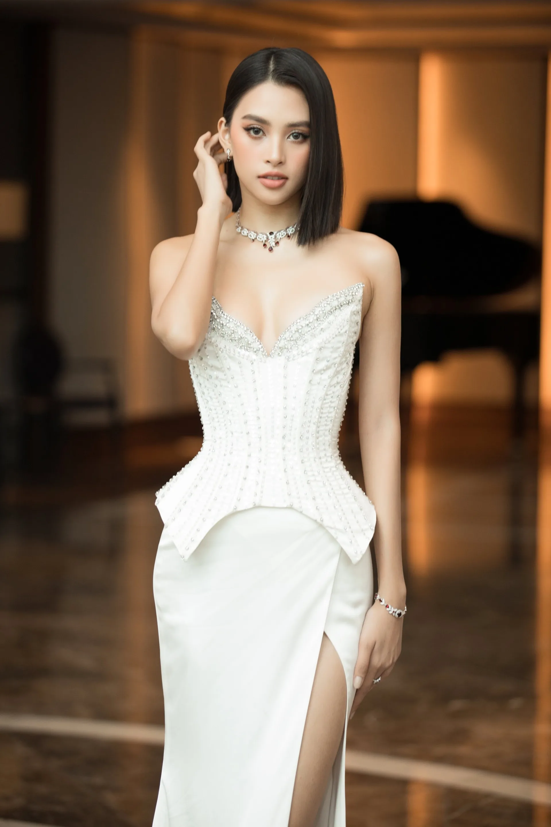 Tường San chiếm spotlight tại họp báo khởi động Miss World Vietnam 2021 vì nghi vấn mang bầu - Ảnh 14