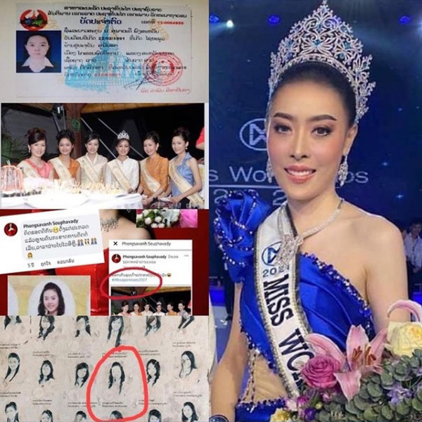 Khán giả đưa ra những bằng chứng tố cáo Phongsavanh đã gian lận 5 tuổi để dự thi Hoa hậu Thế giới Lào.
