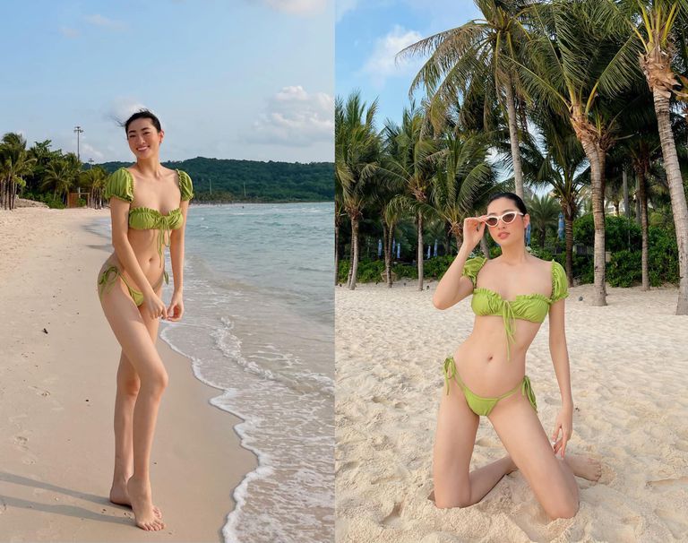 Bộ ảnh bikini khiến Hoa hậu Lương Thùy Linh đã phải đăng tải dòng trạng thái xin lỗi mẹ