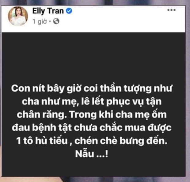 Bài viết ban đầu gây tranh cãi của Elly Trần