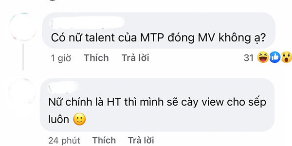 Khán giả réo tên Hải Tú bên dưới bài đăng triệu like mới đây của Sơn Tùng M-TP