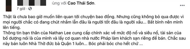 Người bạn của Cao Thái Sơn khẳng định phía Nathan Lee đang 'nổ' về khối tài sản 'khủng'