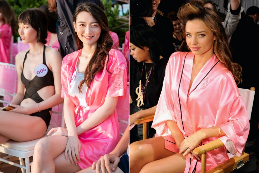Dàn thí sinh của Venus' Secret được cho là cùng có áo choàng hồng giống dàn 'Thiên thần' của Victoria's Secret