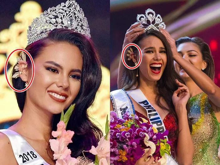 Miss Universe 2018 cũng từng sử dụng lại nhiều lần đôi bông tai may mắn