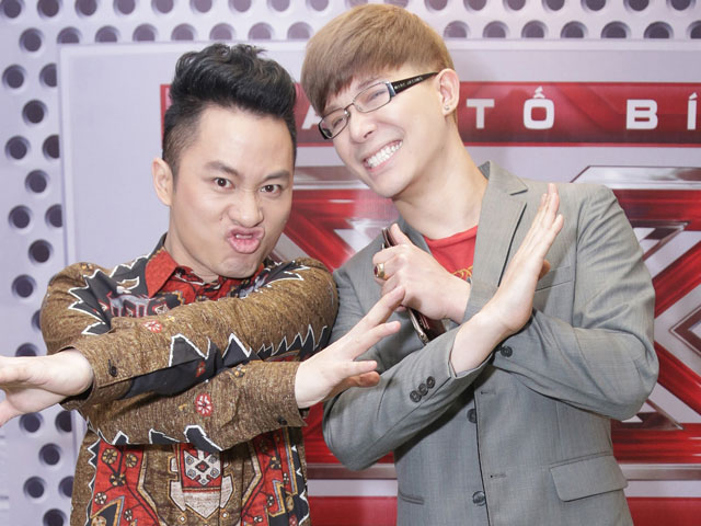 Tùng Dương và Nathan Lee trong chương trình 'The X-Factor'