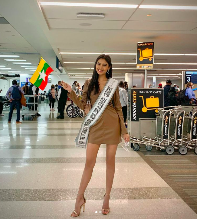 Hoa hậu Myanmar chỉ mang 3 hành lý đến với cuộc thi Miss Universe