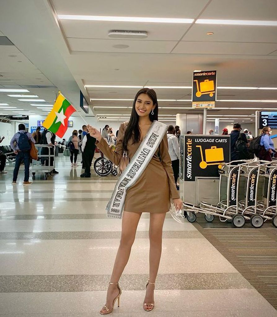 Không chỉ phải giữ kín lịch trình di chuyển mà Thuzar Wint Lwin còn bị thất lạc hành lý khi tham dự Miss Universe
