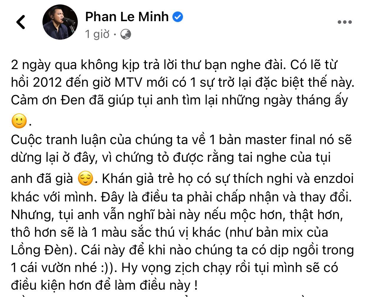 Ca sĩ Lê Minh cũng hy vọng sẽ mang đến một phiên bản 'Trốn tìm' mới đến với người hâm mộ
