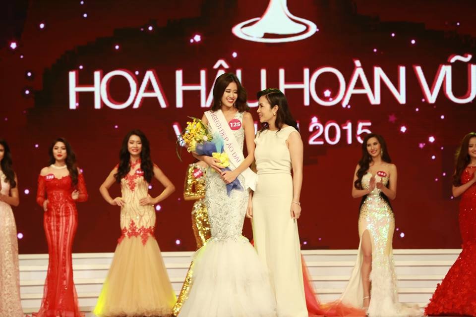 Năm 2015, người đẹp lọt top 10 Hoa hậu Hoàn vũ Việt Nam và giành đươc giải phụ 'Người đẹp áo dài'