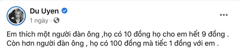 Bài đăng của Du Uyên làm dấy lên nhiều tranh cãi