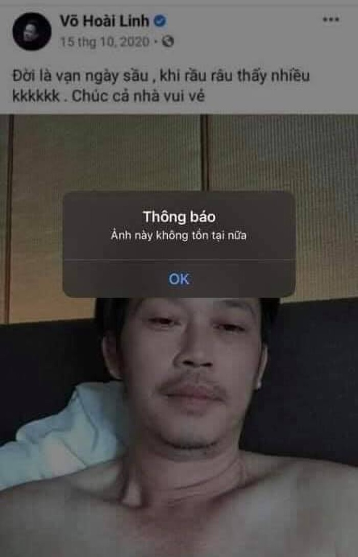 Trước những nghi vấn của cư dân mạng chưa kịp lắng xuống, dân tình phát hiện Hoài Linh đã xóa bài viết trên trang cá nhân