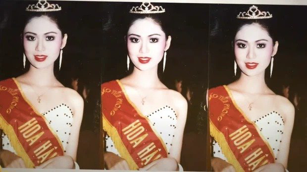 Hoa hậu Thu Thủy tại thời điểm đăng quang 27 năm trước