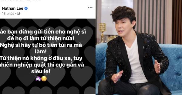 Nathan Lee kêu gọi công chúng không quyên góp tiền cho nghệ sĩ làm từ thiện