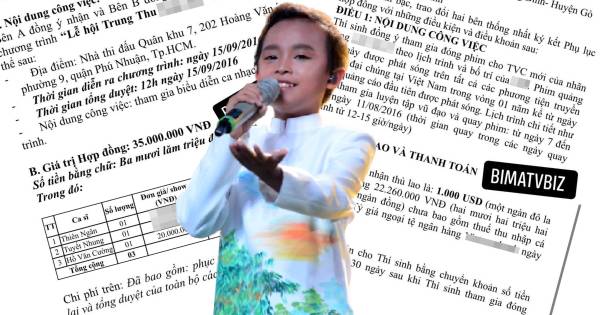 Bản hợp đồng biểu diễn của Hồ Văn Cường tiết lộ giá cát xê ngỡ ngàng