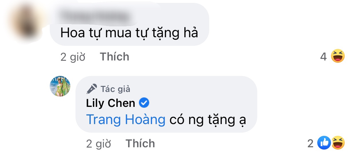 Dòng bình luận gây chú ý của Lily Chen