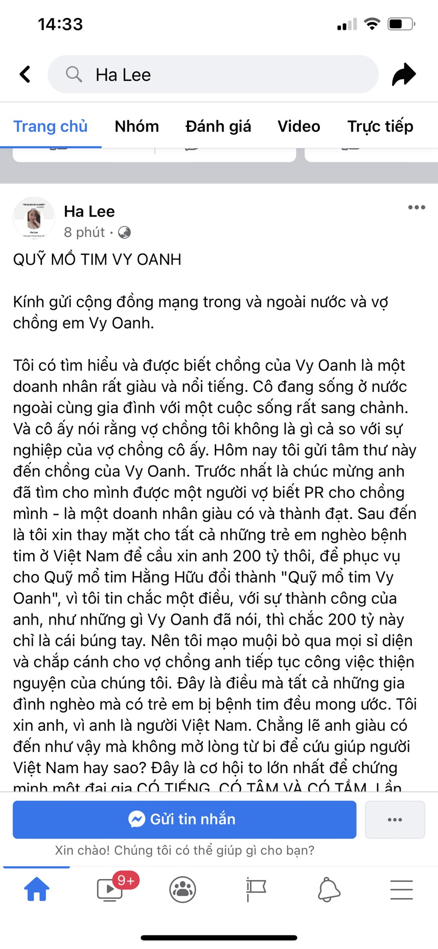 Bà Phương Hằng bất ngờ xin Vy Oanh 200 tỷ làm từ thiện - Ảnh 1 Bà Phương Hằng bất ngờ xin Vy Oanh 200 tỷ làm từ thiện - Ảnh 1