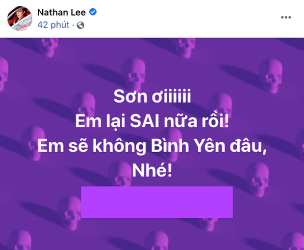 Trước đó, Nathan Lee đã gọi đích danh nam ca sĩ để 'dằn mặt' vì ồn ào liên quan đến vụ việc