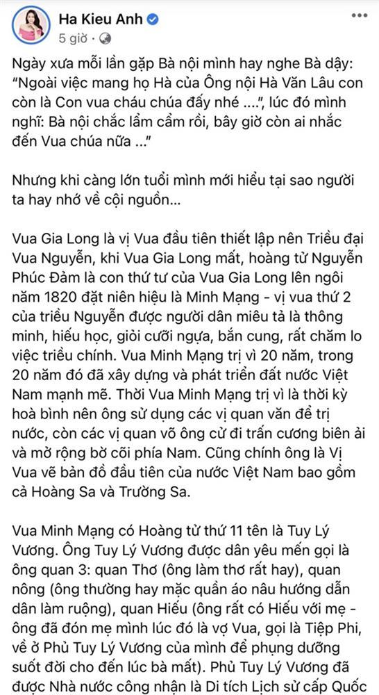 Bài viết trước đó của Hà Kiều Anh khiến cộng đồng mạng dấy lên nhiều tranh cãi