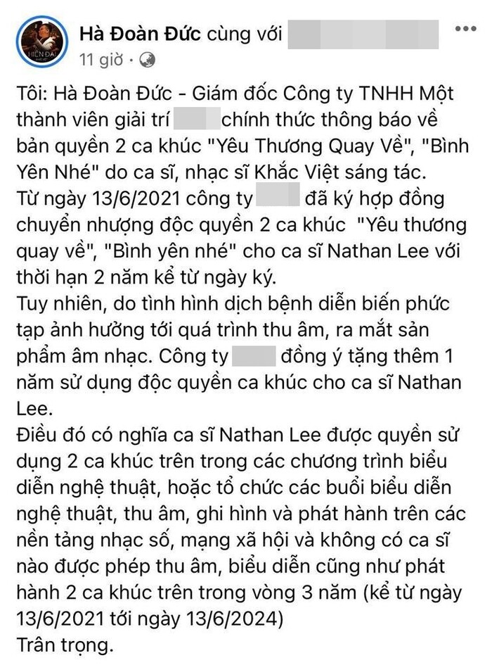 Đại diện của nhạc sĩ Khắc Việt đã chính thức lên tiếng phản hồi