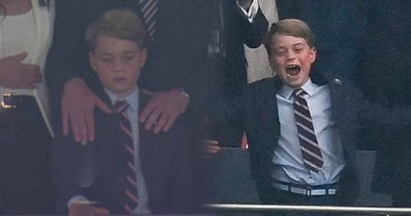 Gương mặt ỉu xìu của Hoàng tử George sau khi Anh tuột mất cúp vô địch Euro