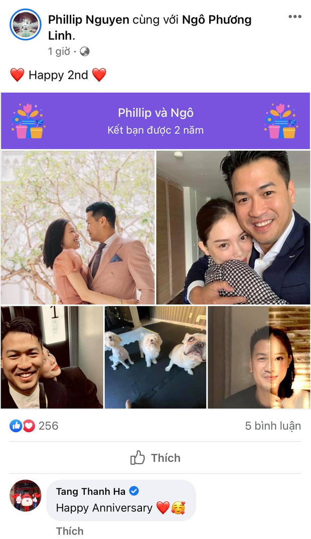 Hà Tăng để lại bình luận chúc mừng cặp đôi Linh Rin - Phillip Nguyễn