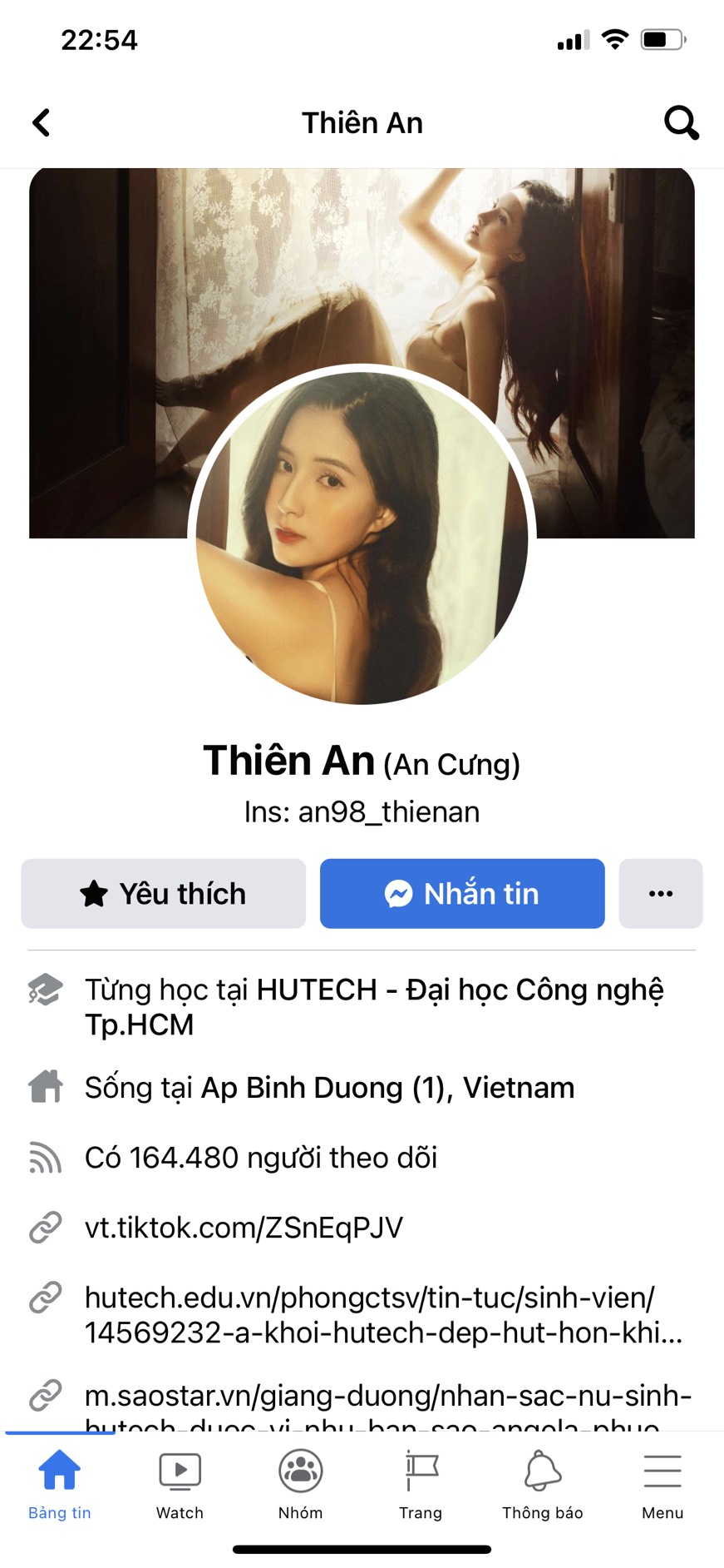 Chỉ 1 ngày sau khi nổ ra ồn ào, tài khoản Facebook của Thiên An tăng 150 nghìn lượt follow