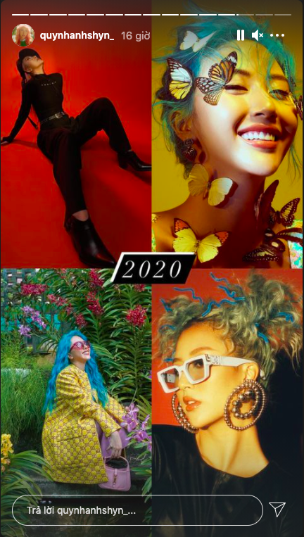 2020, Quỳnh Anh Shyn biến hóa như một chú tắc kè hoa. Cô liên tục thay đổi hình ảnh, nhuộm tóc cá tính, trang phục độc đáo.