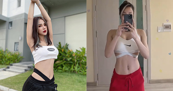"Mẹ hai con" Diệp Lâm Anh tự tin khoe cơ bụng săn chắc