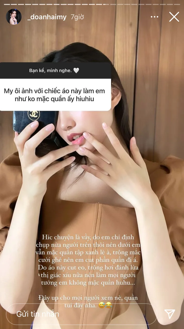 Doãn Hải My giải thích chuyện mặc áo như không mặc quần - Ảnh 6