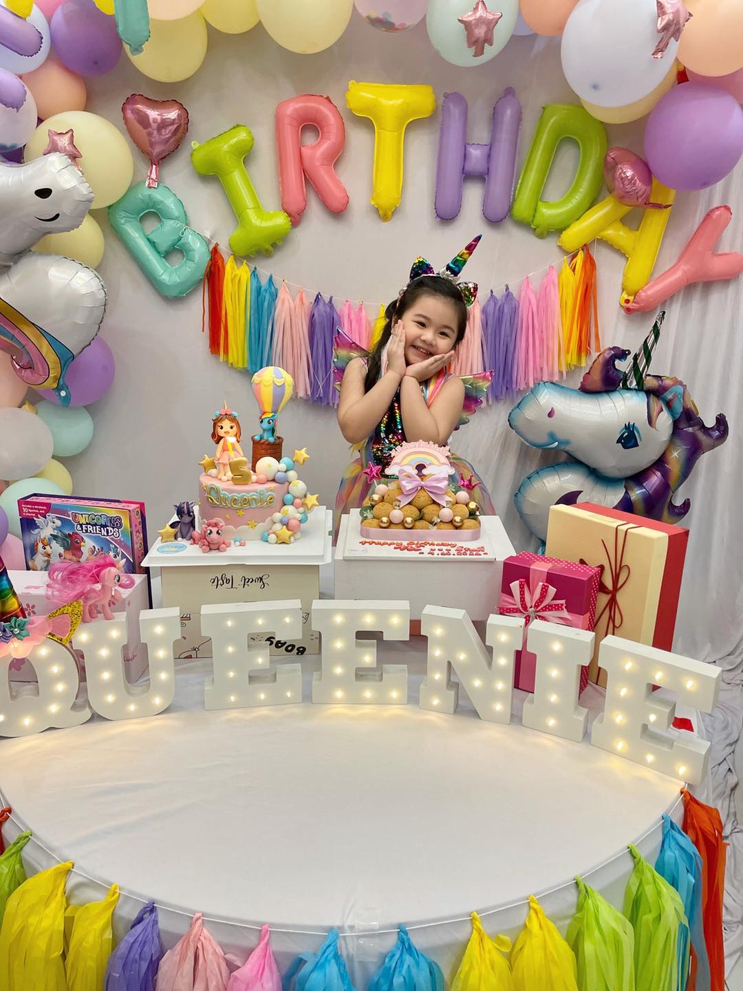 Vân Trang làm sinh nhật tại gia cho con gái 5 tuổi đẹp như ở nhà hàng - Ảnh 7
