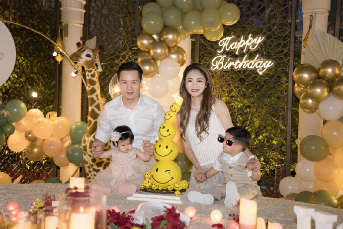 An Di Hiên và chồng tỷ phú tổ chức sinh nhật hoành tráng cho con gái 1 tuổi.