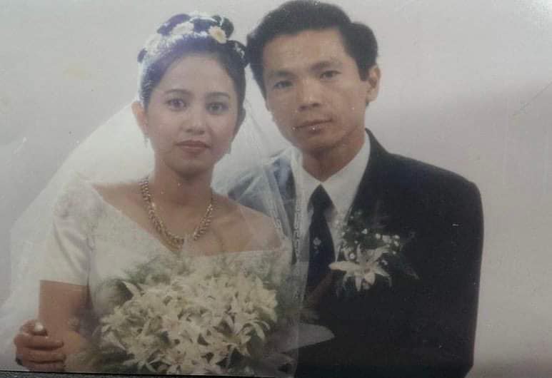 Ảnh cưới của NSND Trung Anh.