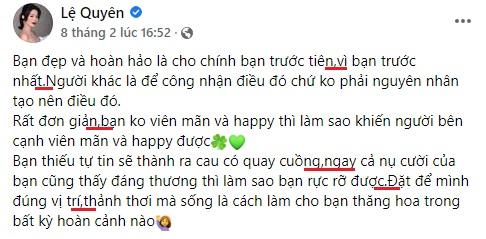 Nữ ca sĩ nhiều lần bị soi chính tả khi viết trạng thái triết lý về cuộc sống.