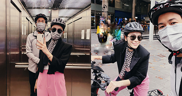 Linh Rin đạp xe dưới mưa lãng mạn như phim Hollywood cùng Phillip Nguyễn sau tin đồn kết hôn