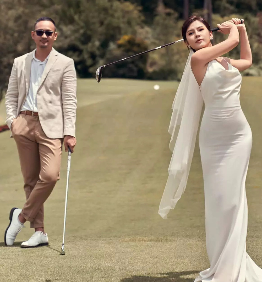 Chồng đại gia của MC Thu Hoài cảm thấy may mắn khi vợ đẹp biết chơi golf - Ảnh 2