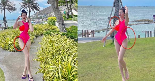 Cẩm Đan đăng ảnh bikini gợi cảm nhưng bị soi cong cây, người "lồi lõm"