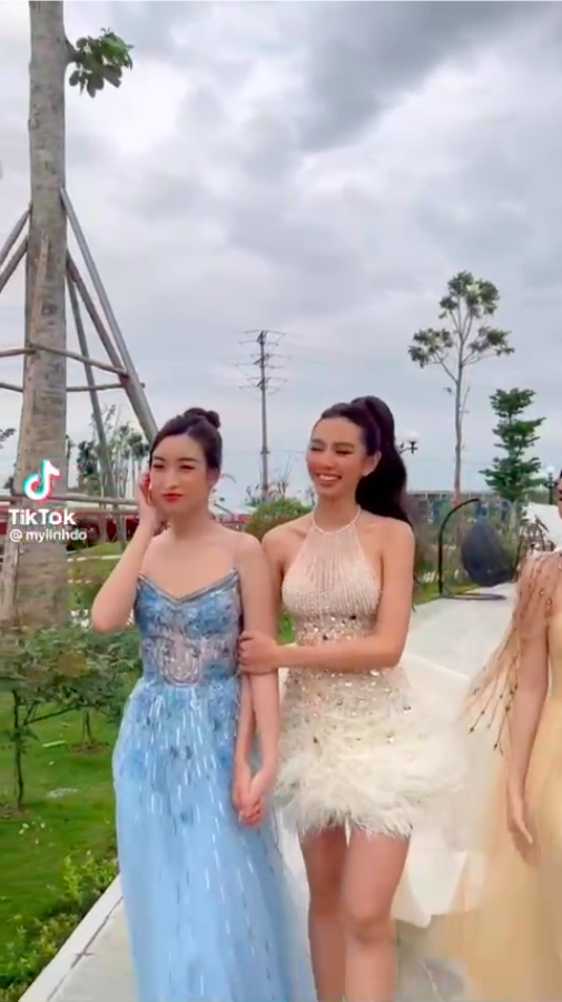 Đỗ Mỹ Linh đăng clip hất tay Thùy Tiên, netizen đặt cho biệt danh mới 'Miss hất tay' - Ảnh 1