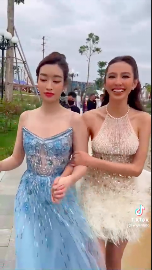 Đỗ Mỹ Linh đăng clip hất tay Thùy Tiên, netizen đặt cho biệt danh mới 'Miss hất tay' - Ảnh 2