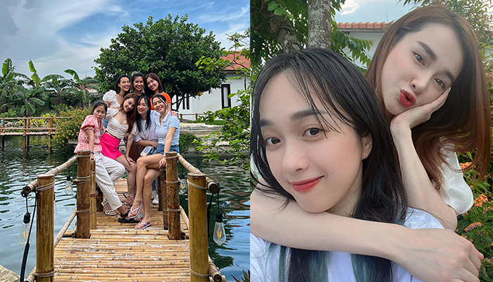 Trường Giang tổ chức sinh nhật cho Nhã Phương "vui tới bến" với hội bạn thân ở biệt thự nhà vườn