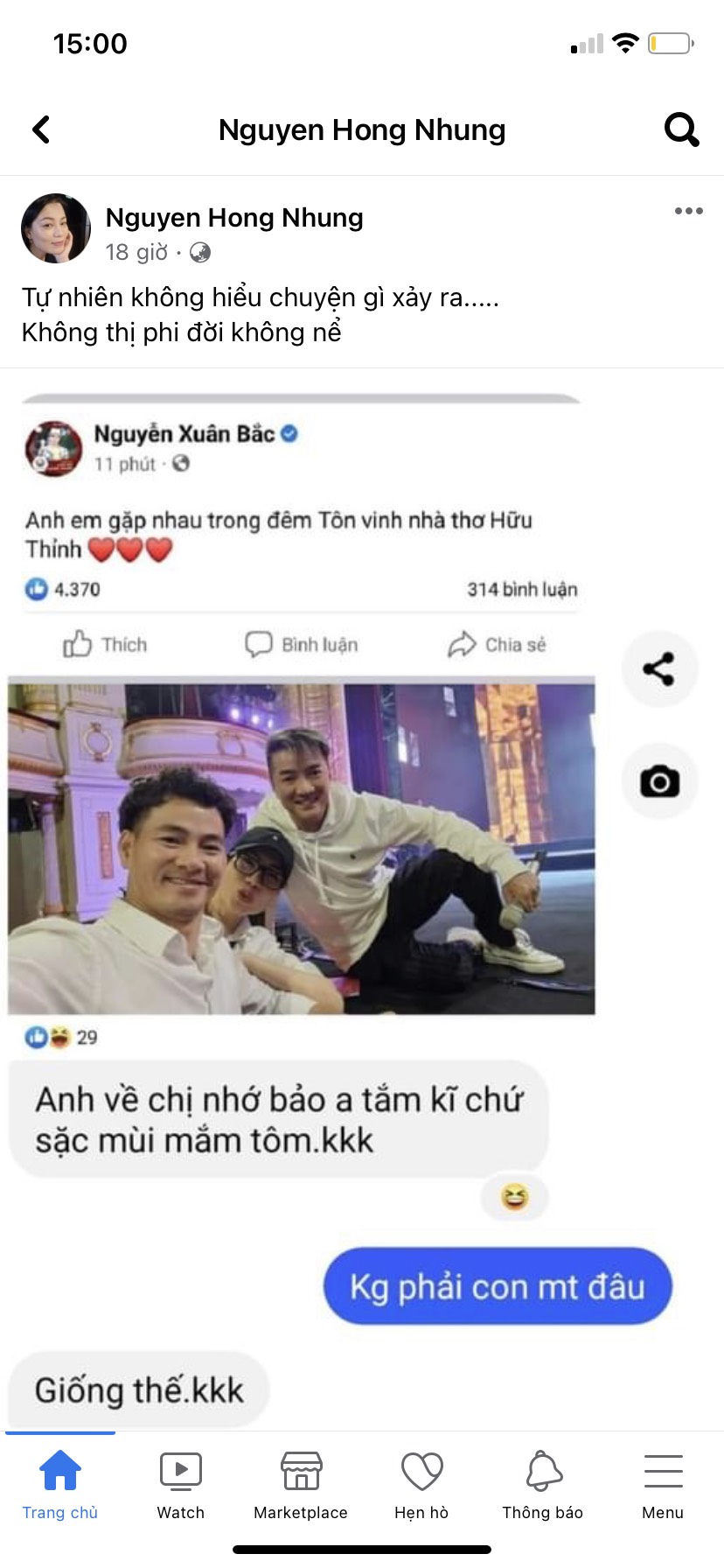 Xuân Bắc bị nghi chụp ảnh cùng 