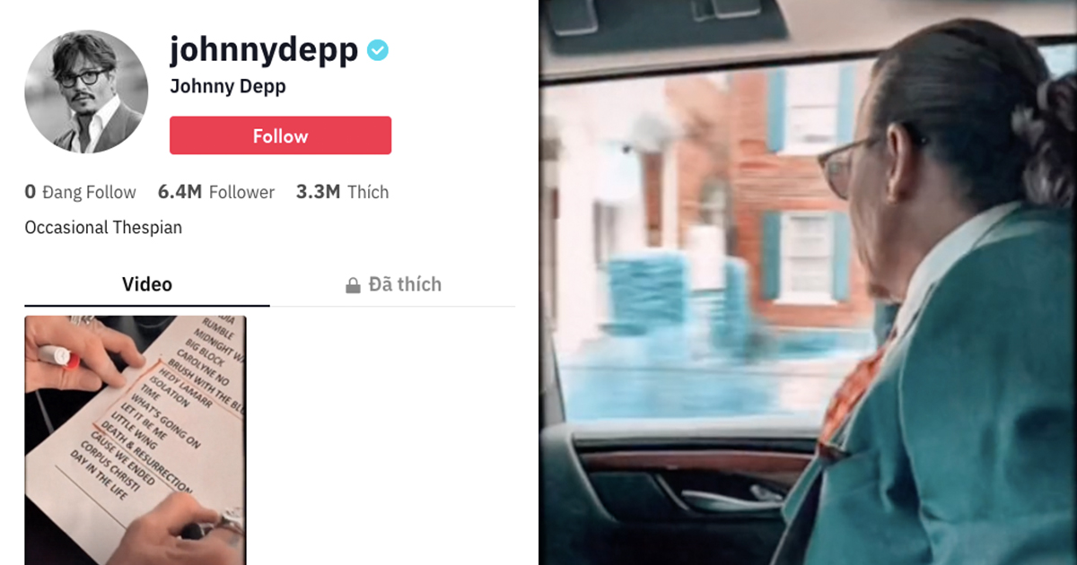 Johnny Depp lập tài khoản TikTok, 1 ngày đạt 7 triệu follow