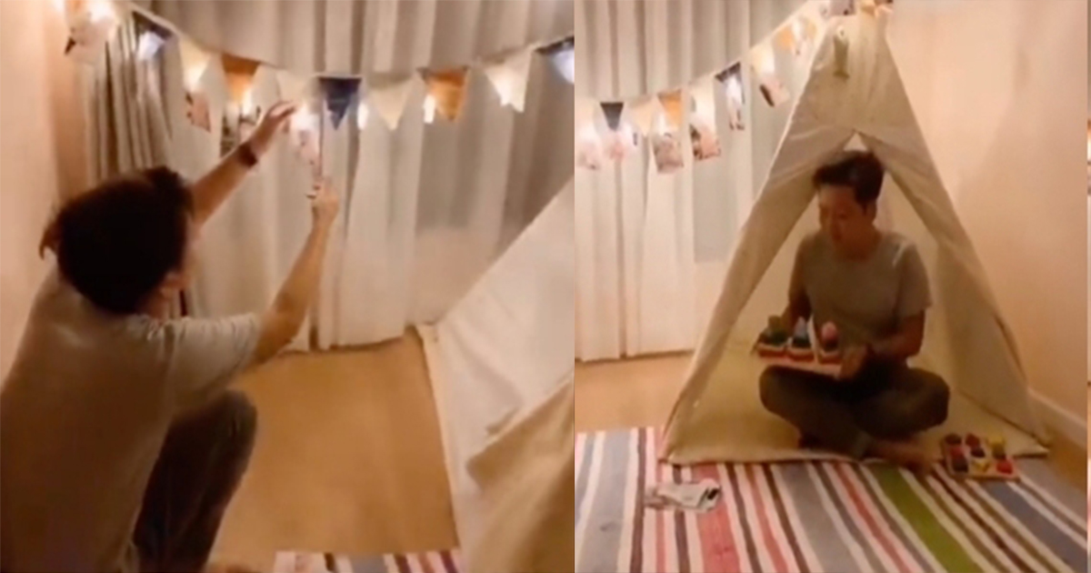 Trường Giang tự tay trang trí phòng như cổ tích cho con gái