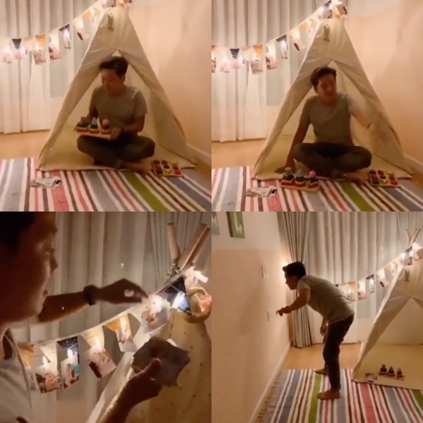 Nhã Phương đăng clip Trường Giang tự tay trang trí phòng lung linh cho con gái đầu lòng - Ảnh 4