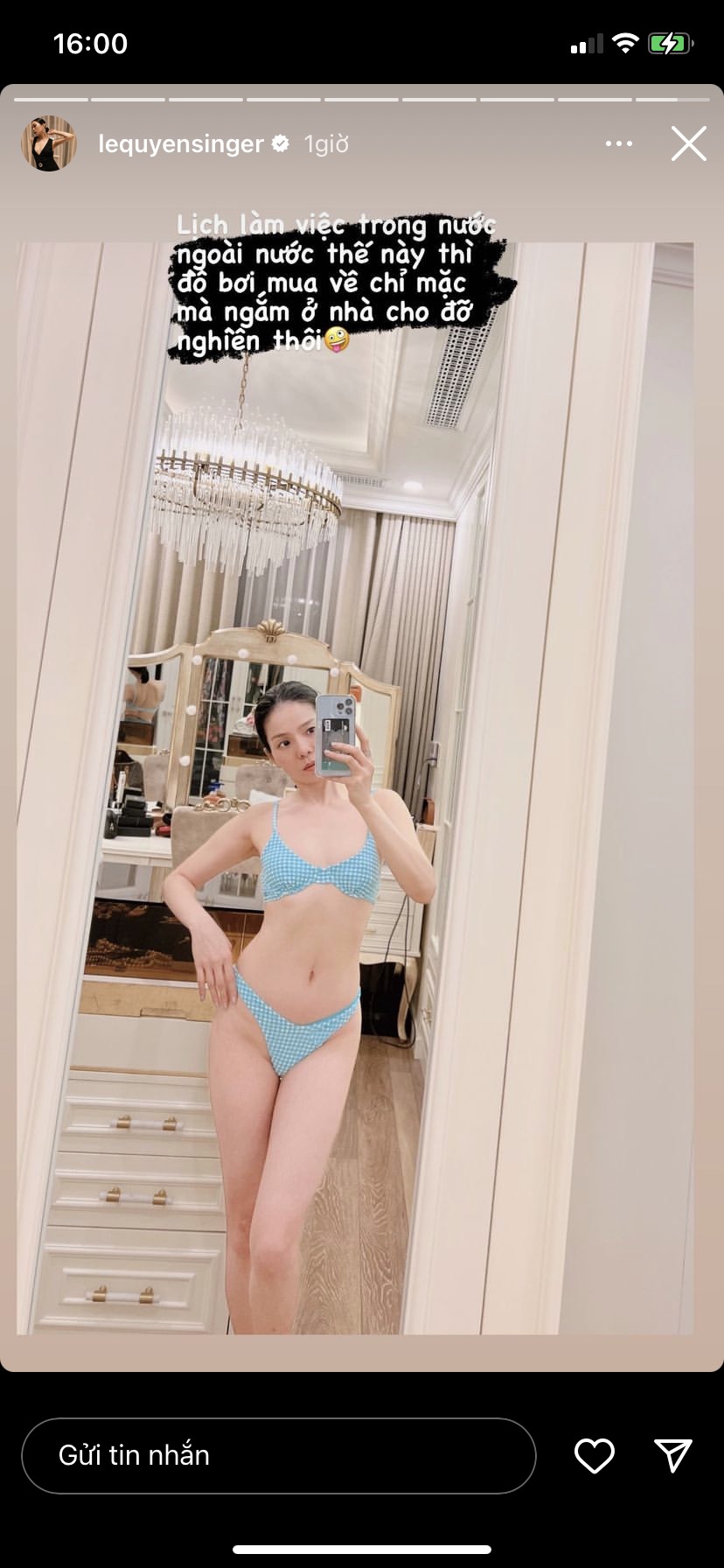 Lệ Quyên đi vòng quanh thế giới, mua đồ bơi chỉ có thời gian ngắm ở nhà  - Ảnh 5